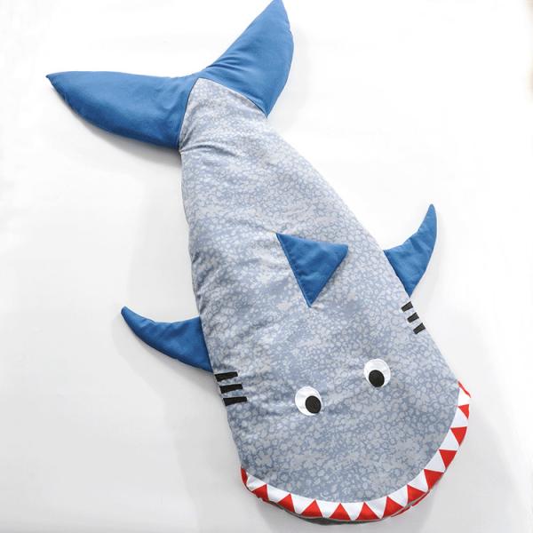 Animal Shark Plush Sleeping Bag Type Blanket Fun Fin Breathable Knit