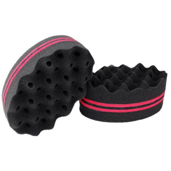 Wave Shaped Afro Sponge Brush OEM Barber Hair Brush Sponge Customized