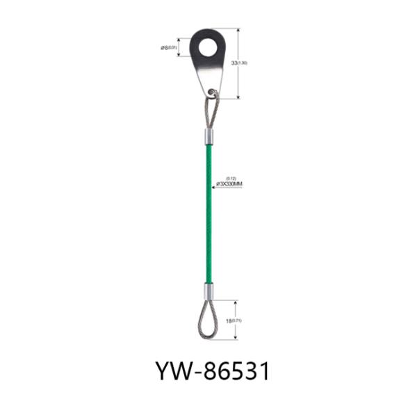 élingues de levage de 3mm Dia Plastic Covered Steel Wire pour l'image accrochant YW86531