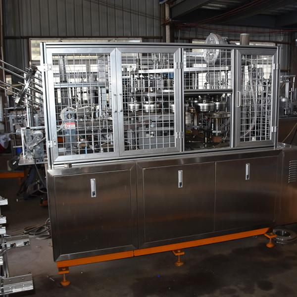 Sturdy  Gas Consumption Cup Lid Making Machine High Productivity