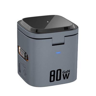 80W 6 In 1 Multi Function Wireless Charger Gallium Nitride Laptop Wireless Power Charger