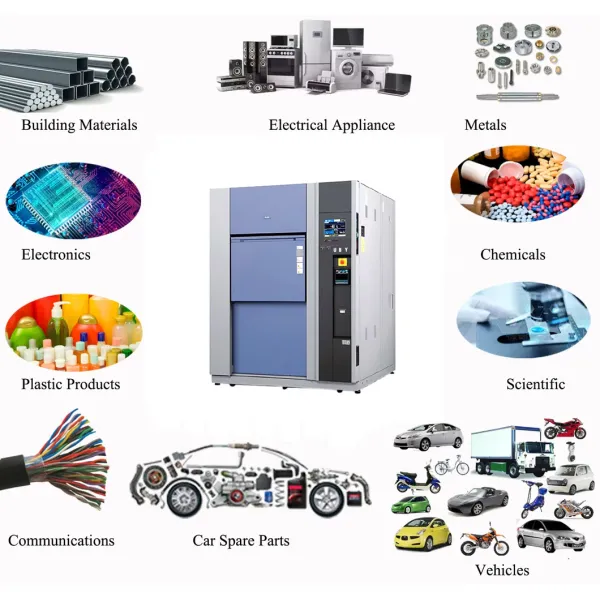 UP-6118 Stainless Steel304 Three Phase Thermal Shock Testing Chamber with Rapid Temperature Conversion for Semiconductor Test