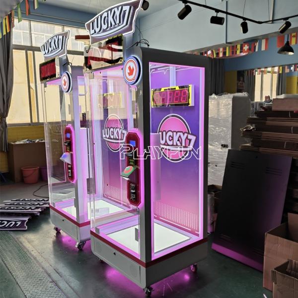 Arcade Coin Operated Game Machine Shopping Mall Lucky 7 Cut Prize Big Dolls Prix Ciseaux Machine de jeu de coupe