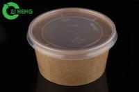 Bacia biodegradável 16oz do papel de embalagem de utilização alimentar com a tampa dos PP para a sopa da salada
