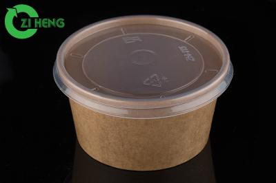 Bacia biodegradável 16oz do papel de embalagem de utilização alimentar com a tampa dos PP para a sopa da salada
