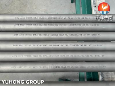 Tubo de trocador de calor ASTM A312 TP316L para geração de energia