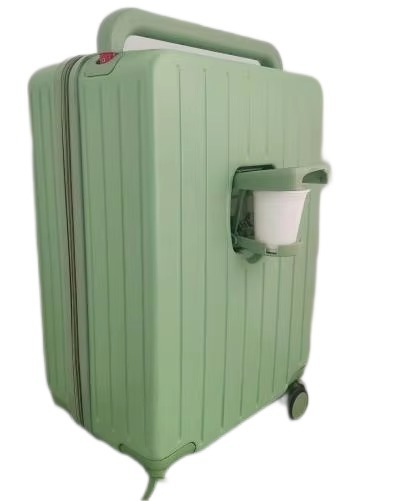 Maleta giratoria verde multifuncional y ligera con asa suave ecológica y bolsa de viaje de lujo impermeable para equipaje de mano