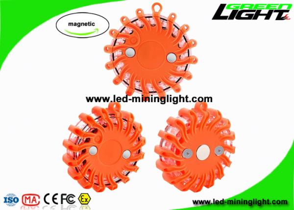 Waterproof IP65 Rechargeable Amber LED Road Flares Flashing Warning Light Roadside Flare Emergency Disc Beacon