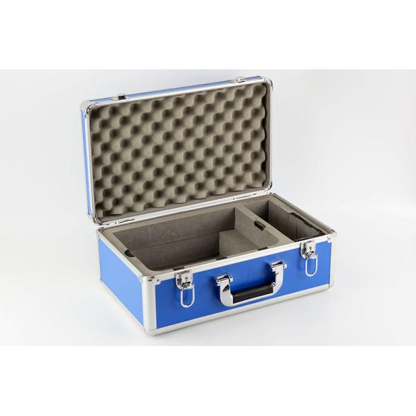 Customized Aluminum Blue Instrument Carrying Cases With Die Cut Foam Slots Protect Euipment