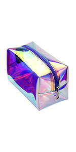 Cosmetic Makeup Bags, Toiletry Pouch, Travel Pack, Holographic Organizer, Toiletries Kit Zippered Pouch