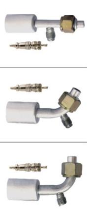 #6 #8 #10 #12 Al joint with Al jacket R12 valve(Female O-Ring)/Straight 45° 90° / auto air conditioning hose fitting