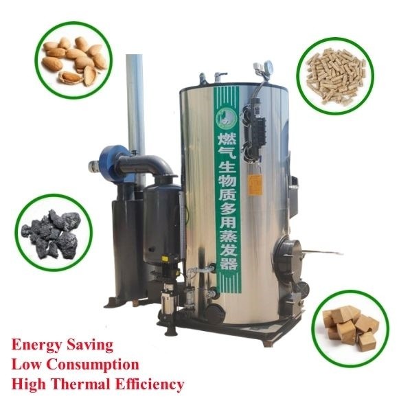 Vertical 100 To 1500kg Wood Biomass Straw Steam Boiler