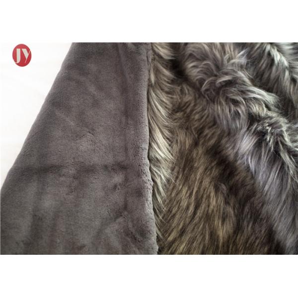 Silver Gray Plush Fur Faux Throw Blanket Wolf Home Accents Eco - Friendly