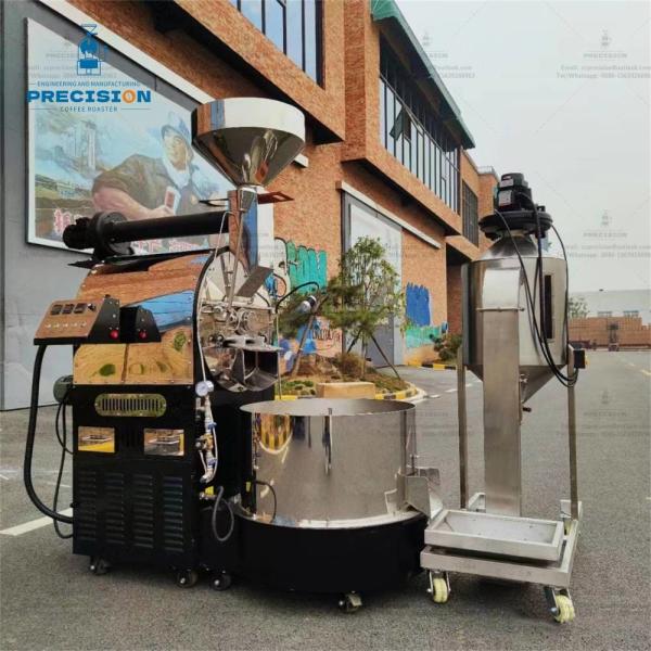Bateria de aço inoxidável profissional de grelhador elétrico de grãos de café com design elegante