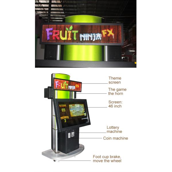 CE Amusement Game Machines 46 Inch Video Somatosensory Cutting Fruit Lottery Game Machine
