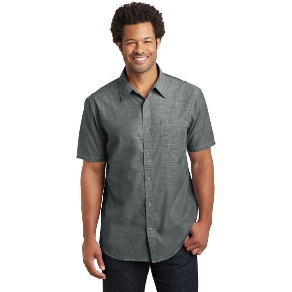 2019 New Product Men's Shirt Button Short Sleeve