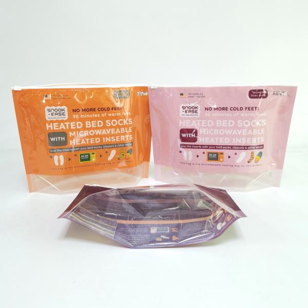 Heat Seal Plastic Sliding Zipper Bag Microwave Oven Pouch Custom Printing Smell Proof Packaging Bags