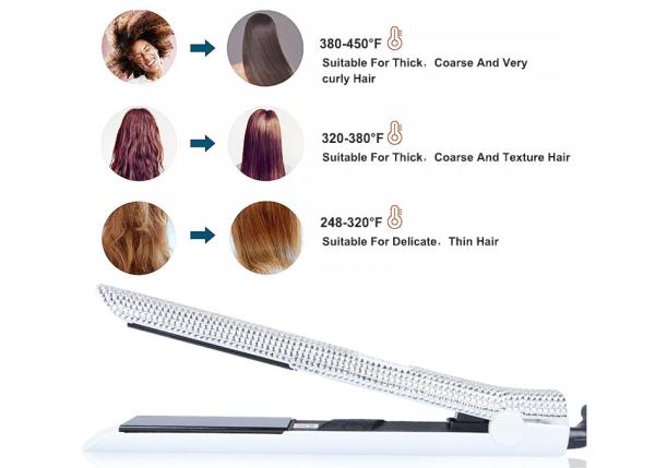 Luxurious Crystal Bling Hair Straightener Rhinestone Shine with Ceramic Flat Iron