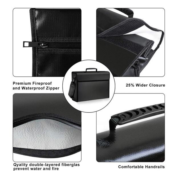 Water Resistant Fireproof Bag , Extra Large Fire Safe Document Bag
