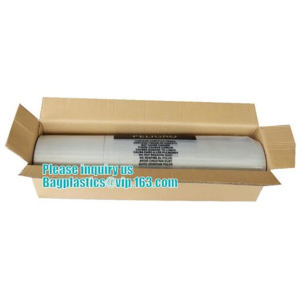 PE asbestos waste bags, Disposal Plastic Bag for Construction Waste, rubbish bag for asbestos fibers, bagplastics, bagea