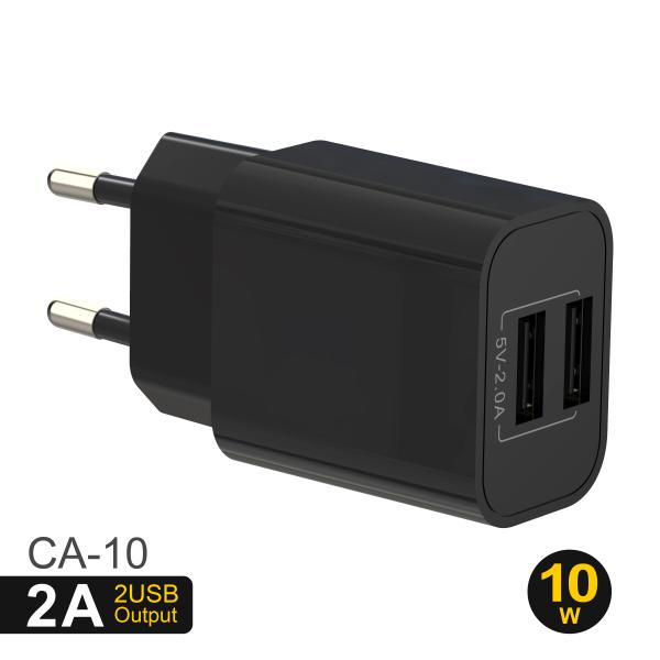 PC Fireproof European USB Wall Charger 100VAC Travel Power Adapter