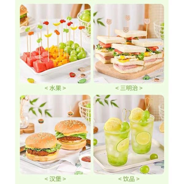 Customized Natural Fruit Bamboo Skewers for Fruit and Salad Must-Have Kitchen Tool