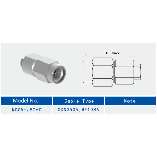Мужской RF-коннектор из нержавеющей стали серии MSSM для кабеля CXN3506/MF108A