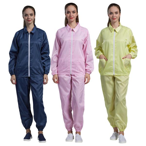 Cleanroom ESD Suit 10e6-10e9 Ohm Anti-Static Washable Coverall