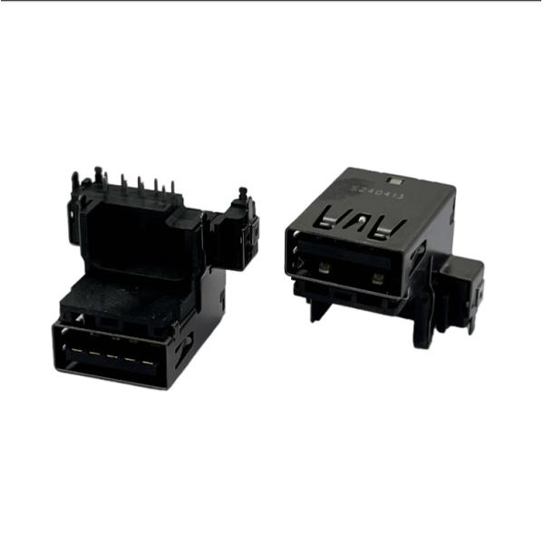 Золото покрытое через отверстие DIP USB-коннектор 9 контактов Завершение сварки 1.8A PA9T UL 94 V-0