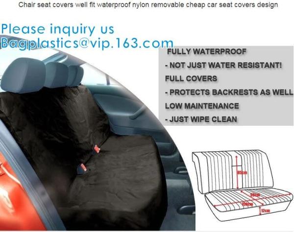 Reusable Cars Accessories,  Nylon Car Seat Covers, Universal For Car Shops, Steering Wheel Cover Fabric