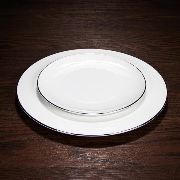 Phnom Penh Glazed Modern Series Pastoral White Colored Porcelain Dinnerware