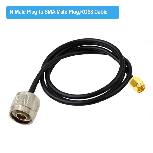 RF Coaxial Automotive Wiring Harness RG-58 Coaxial Cable N Type To SMA 15cm 50cm 1m 2m