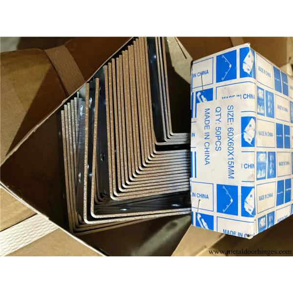 цинк 25*25*15*15mm покрыл угловые кронштейны белого стенного угольника цвета Q195 прямые стальные для мебели