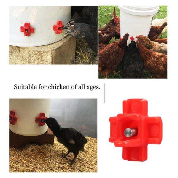 Horizontal Side Mount Poultry Water Nipples Poultry Water Nipples 36mm Height