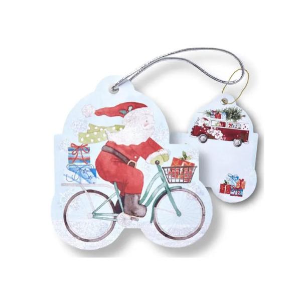 UV Varnishing CMYK Printing 157gsm Christmas Gift Hang Tags