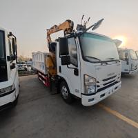ISUZU Kv600 camion mini-camion grue montée Lqs78A Grue à poignée télescopique