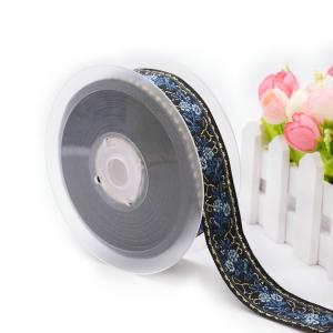 sangle de Daisy Black Polyester Jacquard Trims de largeur de 3.2cm pour le v