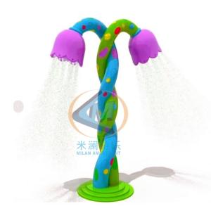 Kiddle Pool Splash Pad Double Flower Design For Commercial