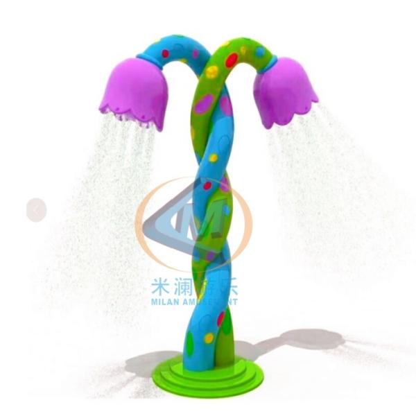 Kiddle Pool Splash Pad Double Flower Design For Commercial