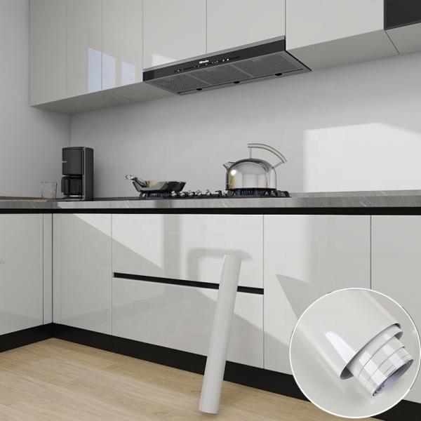 PET Kitchen Waterproof Wall Sticker Silver Grey Anti Oil Wallpaper For Kitchen