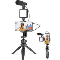 Soporte de trípode multifuncional del ODM Live Stream Holder Mobile Phone con la luz del LED