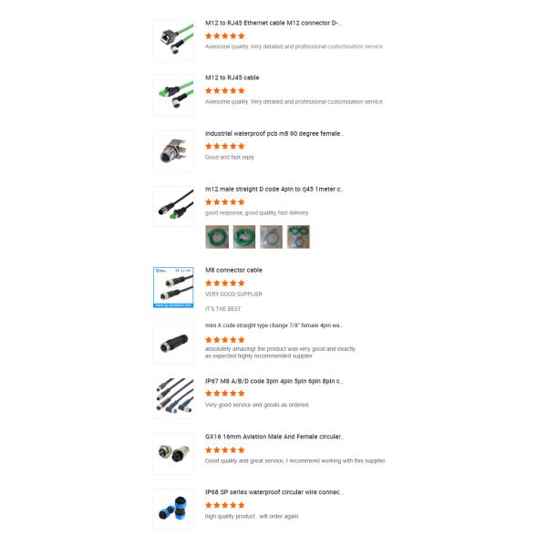 Коннектор M12 с водянистыми 8-контактными формованными розетками