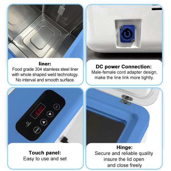 CE/ISO9001 Certificado 25L Ultra Low -60 Graus Car Utilizando 12V DC Potable Small Freezer