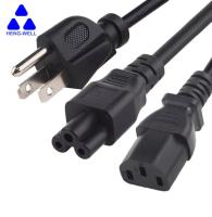 UL 3 Wire USA Power Cord 18AWG Elétrico NEMA 5-15p para C13 Cable de computador portátil IEC