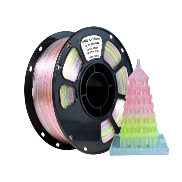 IBOSS PLA+ 3D Printer Filament Glitter Rainbow 1.75mm PLA Filament 1000g