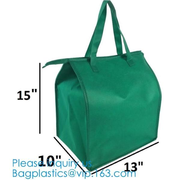 Insulated Thermal Non Woven Aluminum Foil Cooler Bag For Frozen Food,Reusable Insulated Aluminum Foil Thermal Lunch Cool