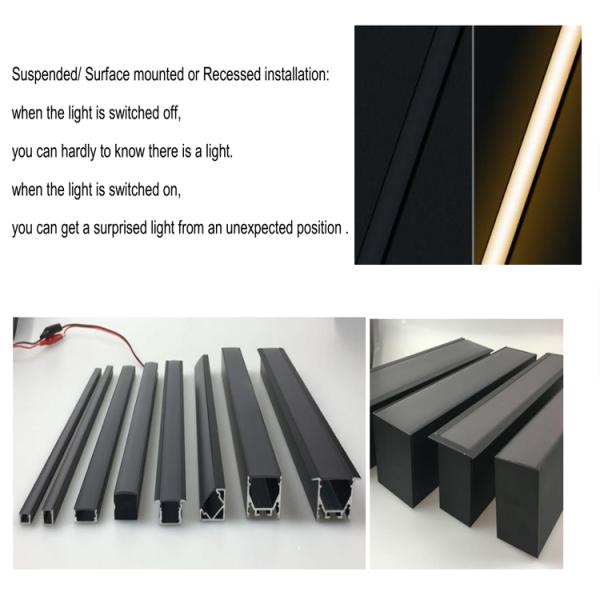 Recessed Aluminium LED Strip Profile 25×25MM for Cupboard Office