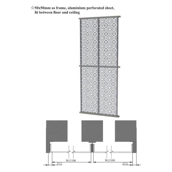Exterior 4mm 50*50mm Glazed Aluminum Curtain Walls
