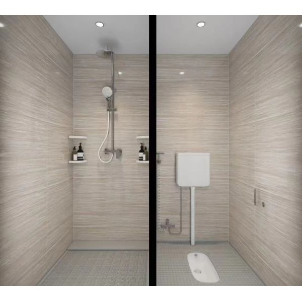 Integrated SMC Bathroom Waterproof Prefab Toilet And Shower Unit Compact