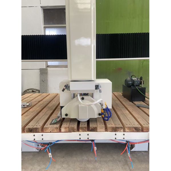 ZEUS 4+3 AXIS CNC CUTTING SAW 15KW+7.5KW 3200*2000MM CUT 100MM STONE CNC MACHINERY SAVE MONEY AND EFFORT FREE  AFTER SALES TRAINING CUSTOM LOGO WARRANTY ONE YEAR SPINDLE CAMERA SUCTION SAW BLADE